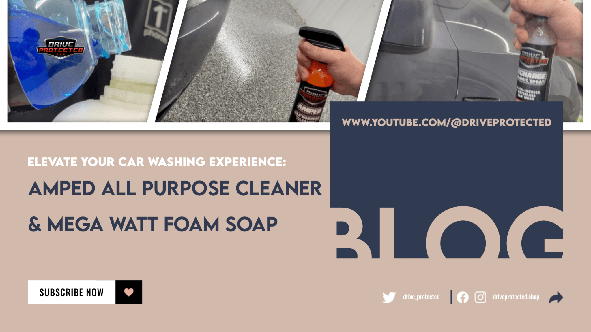 Elevate Your Car Washing Experience: Amped All Purpose Cleaner and Mega Watt Foam Soap - Drive Protected