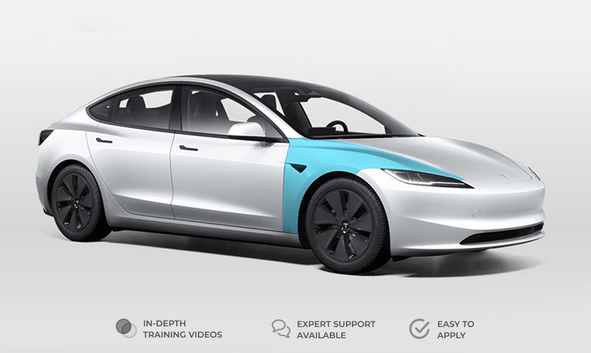 Tesla Model 3 2024+ Highland Full Fender Individual Defense+™ Paint Protection Film