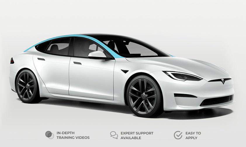 Tesla Model S A-Pillar Set Defense+™ Paint Protection Film