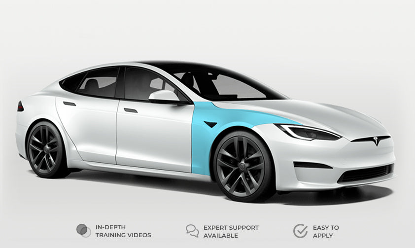 Tesla Model S Full Fender Individual Defense+™ Paint Protection Film