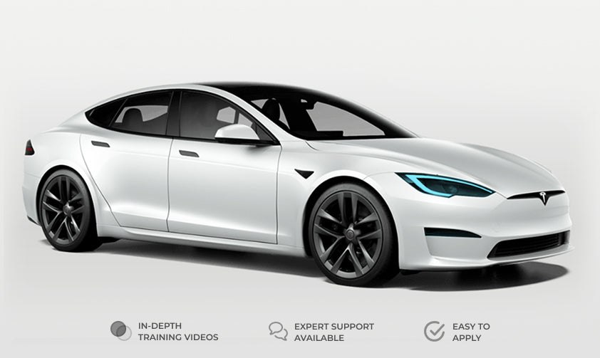 Tesla Model S Headlights and Fog Lights Defense+™️ Paint Protection Film