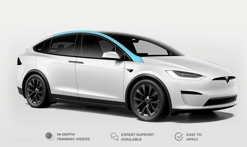 Tesla Model X A-Pillar Set Defense+™ Paint Protection Film