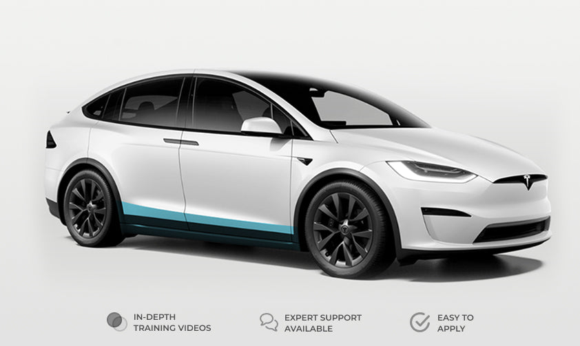 Tesla Model X Rocker Panel Individual Defense+™ Paint Protection Film Kit