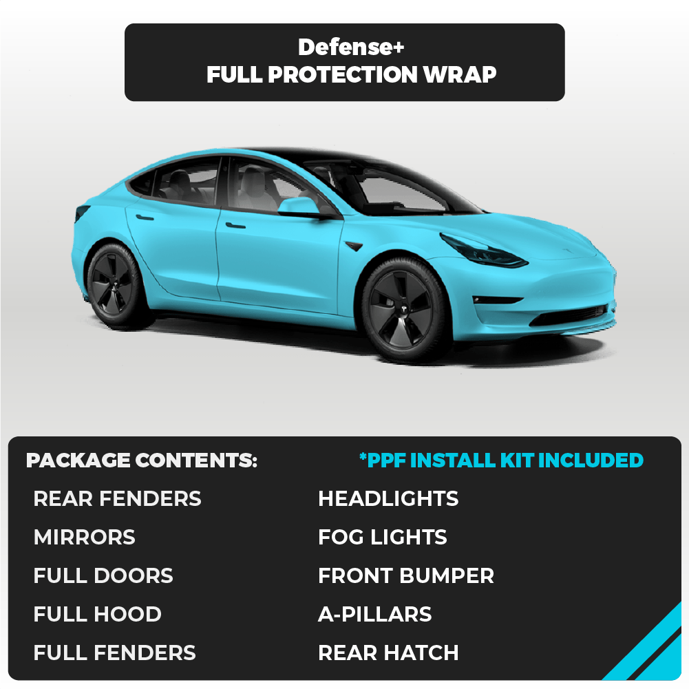 Tesla Model 3 Full Defense+™ Paint Protection Film Wrap - Drive Protected