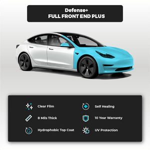 Tesla Model 3 Full Front End Plus Defense+™ Paint Protection Film - Drive Protected