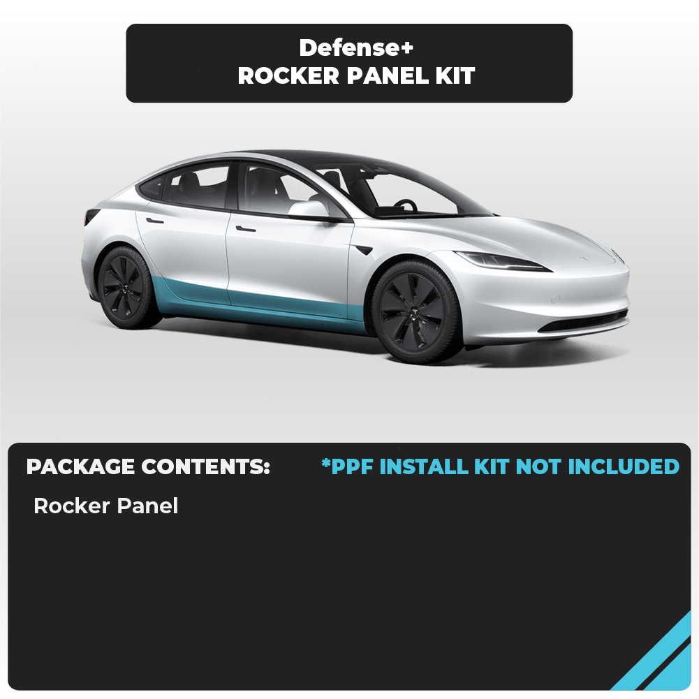 Tesla Model 3 Highland Rocker Panel Individual Defense+™ Paint Protection Film Kit - Drive Protected