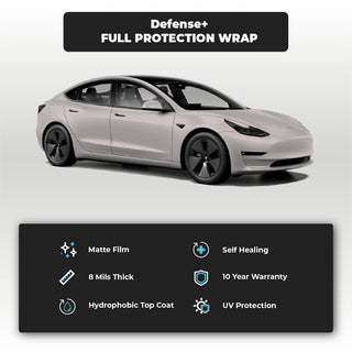 Tesla Model 3 Matte Finish Full Defense+™ Paint Protection Wrap - Drive Protected