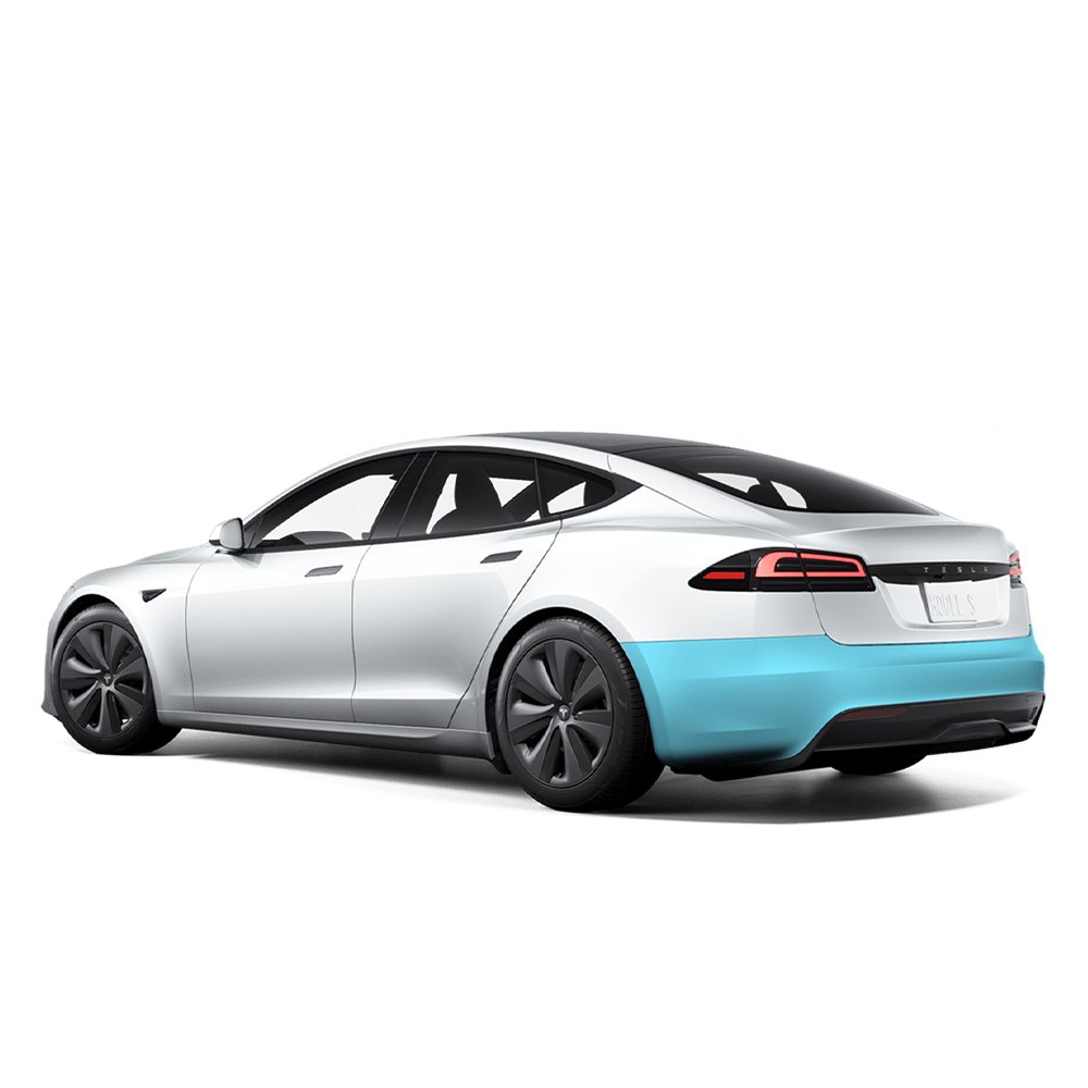 Tesla Model S Rear Bumper Individual Defense+™ Paint Protection Film - Drive Protected