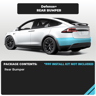 Tesla Model X Rear Bumper Individual Defense+™ Paint Protection Film - Drive Protected