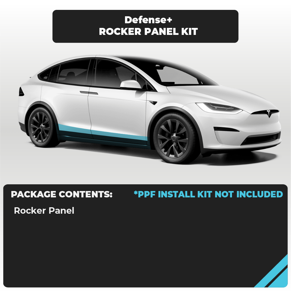 Tesla Model X Rocker Panel Individual Defense+™ Paint Protection Film Kit - Drive Protected