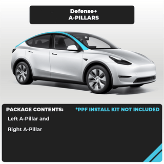 Tesla Model Y A-Pillar Set Defense+™ Paint Protection Film - Drive Protected