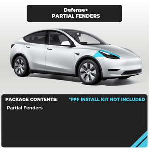 Tesla Model Y Partial Fender Individual Defense+™ Paint Protection Film - Drive Protected