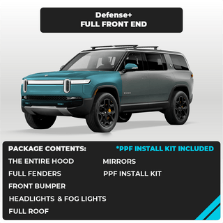 Rivian R1 S Full Front End Defense+™ Paint Protection Film - Drive Protected